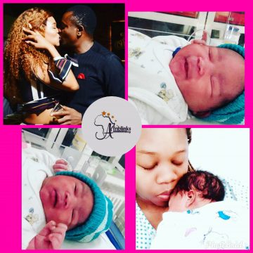 Emeka Ike welcomes new baby with wife Yolanda.