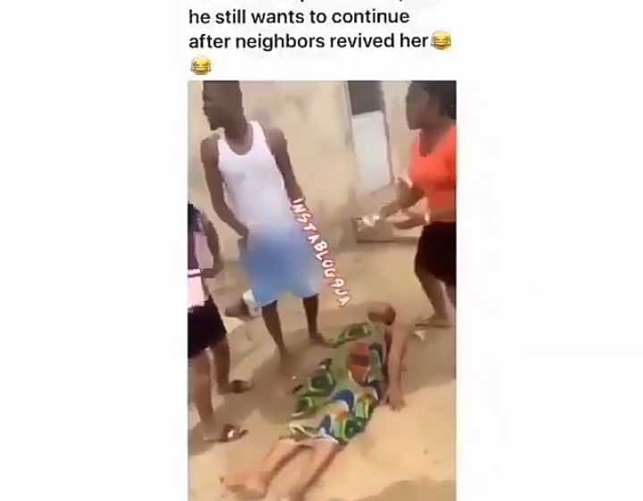 HOT:A Young Lady collapses after 3 hours of Sex with her Boyfriend (Watch video)