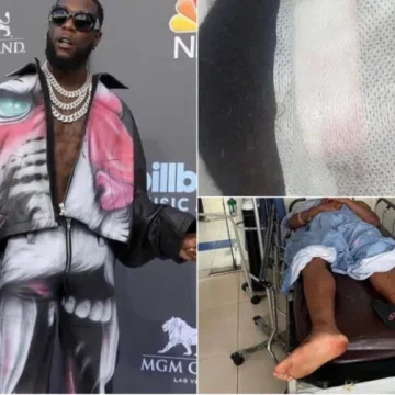 Burna Boy security shoot man for confronting singer over his wife, people react.png